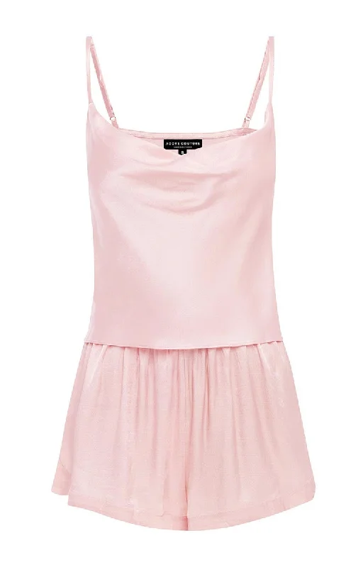 Pink Silk Cami Set